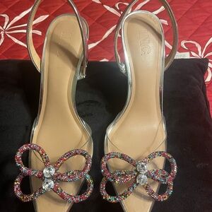 INC International Concepts Women's Sparkling Multicolor Slingback Heels